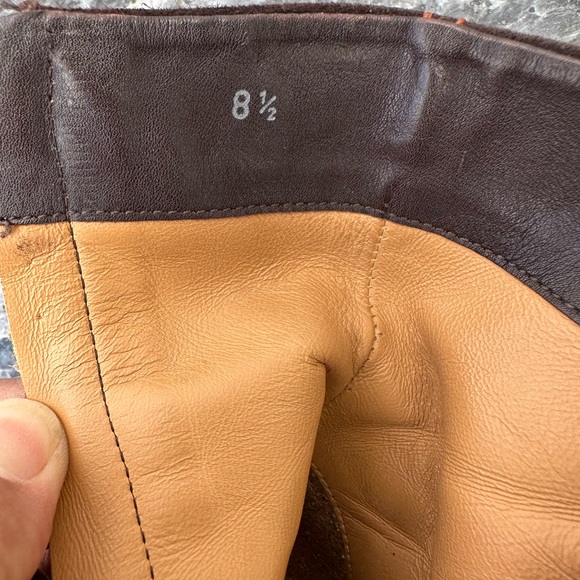 Tods Brown Suede Ankle Heeled Booties Women’s Size 8.5 - Picture 6 of 12